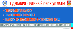 1 декабря - единый срок уплаты